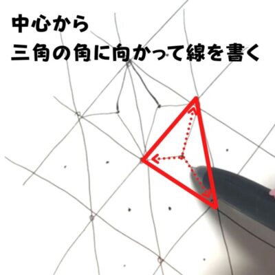 ねずこネイルのやり方 鬼滅の刃ネイルの 麻の葉模様 の書き方 にいののぞみブログ